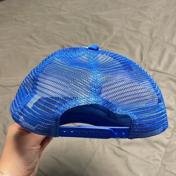 Weather Report Rain or Shine We are Here Blue Trucker Hat - Picture 4 of 4